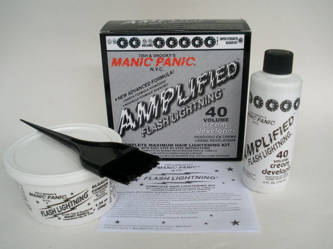 bleach panic manic 40 kit vol flash hair lightning dye powder amplified